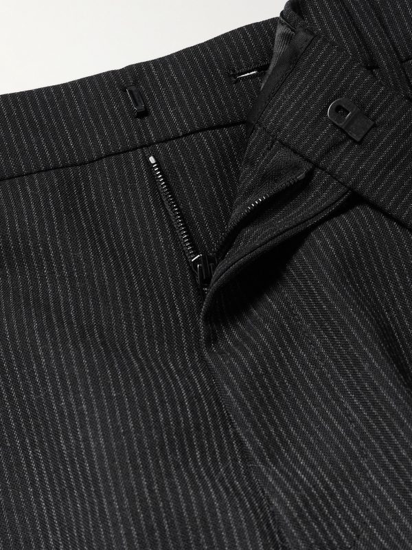 Pinstriped Wool Trousers - E1 Pinstriped Wool Trousers - E1