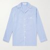 Logo-Embroidered Striped Cotton-Poplin Pyjama Shirt Logo-Embroidered Striped Cotton-Poplin Pyjama Shirt