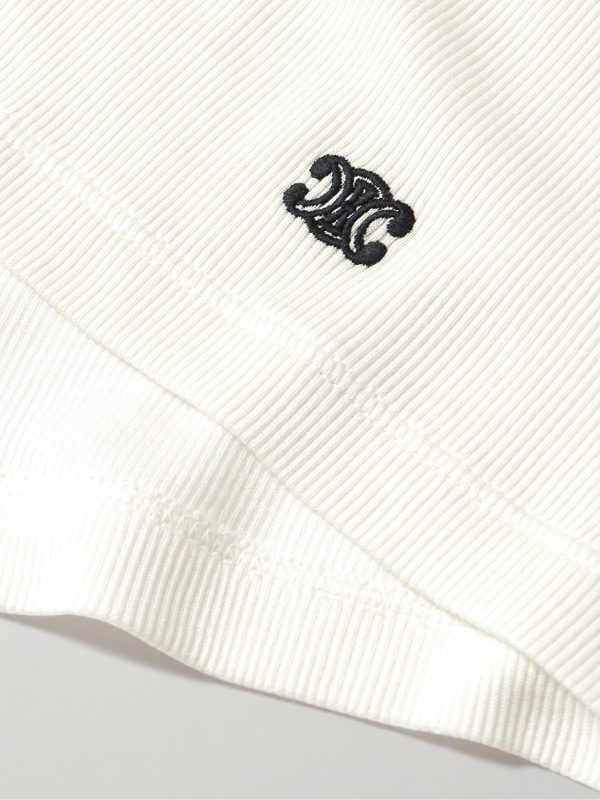Logo-Embroidered Ribbed Silk and Cotton-Blend Tank Top - CU Logo-Embroidered Ribbed Silk and Cotton-Blend Tank Top - CU