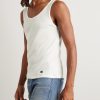 Logo-Embroidered Ribbed Silk and Cotton-Blend Tank Top - FR Logo-Embroidered Ribbed Silk and Cotton-Blend Tank Top - FR