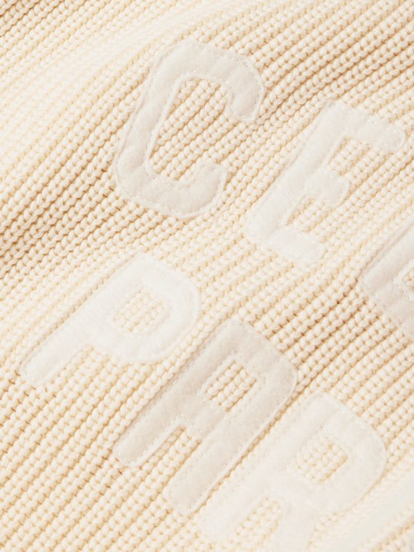 Logo-Appliquéd Ribbed Cotton Cardigan - E1 Logo-Appliquéd Ribbed Cotton Cardigan - E1