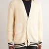Logo-Appliquéd Ribbed Cotton Cardigan - FR Logo-Appliquéd Ribbed Cotton Cardigan - FR