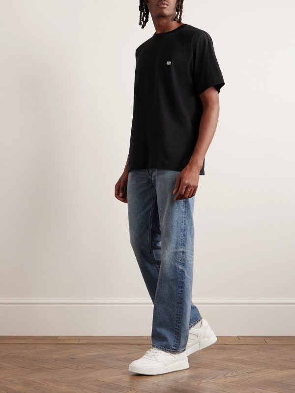 Logo-Embroidered Cotton-Jersey T-Shirt - OU Logo-Embroidered Cotton-Jersey T-Shirt - OU