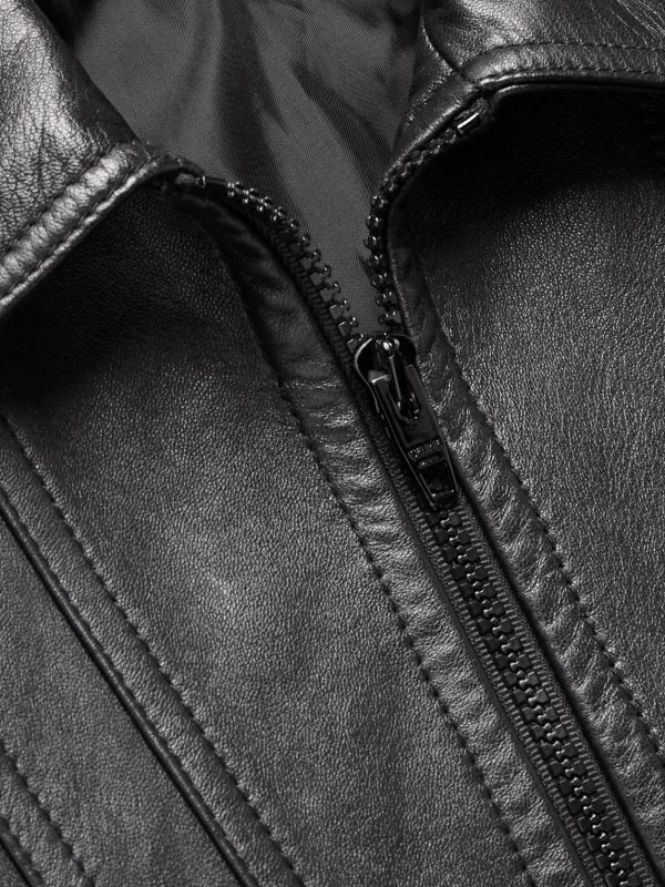 Slim-Fit Panelled Leather Jacket - CU Slim-Fit Panelled Leather Jacket - CU