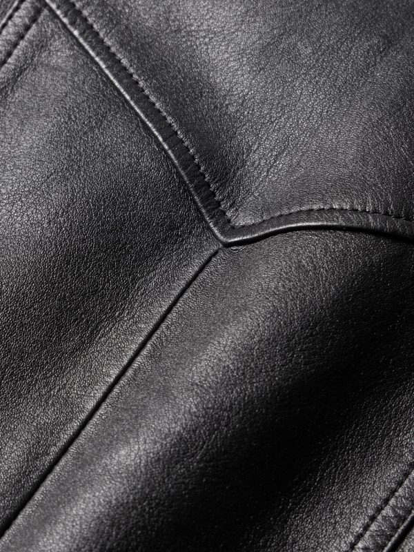 Slim-Fit Panelled Leather Jacket - E1 Slim-Fit Panelled Leather Jacket - E1
