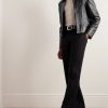 Slim-Fit Panelled Leather Jacket - OU Slim-Fit Panelled Leather Jacket - OU
