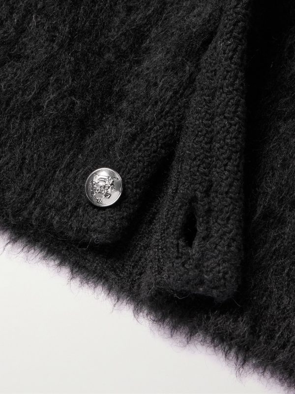 Brushed Mohair-Blend Cardigan - E1 Brushed Mohair-Blend Cardigan - E1
