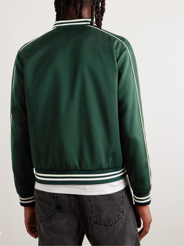 Triomphe Logo-Embroidered Jersey Track Jacket - BK Triomphe Logo-Embroidered Jersey Track Jacket - BK