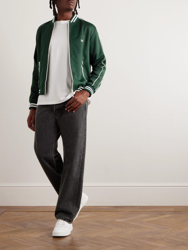 Triomphe Logo-Embroidered Jersey Track Jacket - OU Triomphe Logo-Embroidered Jersey Track Jacket - OU