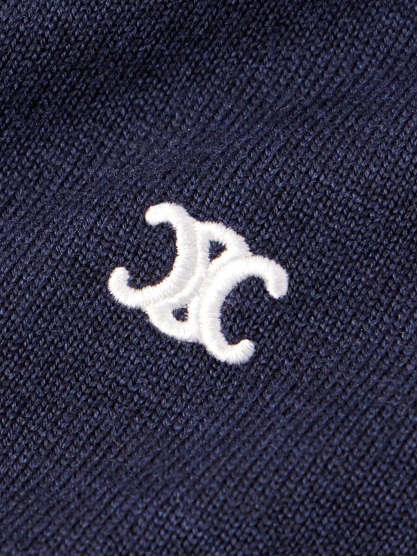 Logo-Embroidered Wool Sweater - CU Logo-Embroidered Wool Sweater - CU
