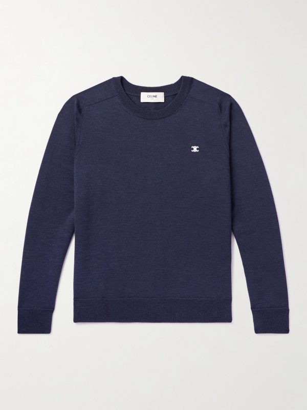 Logo-Embroidered Wool Sweater Logo-Embroidered Wool Sweater