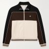 Triomphe Logo-Embroidered Colour-Block Jersey Track Jacket Triomphe Logo-Embroidered Colour-Block Jersey Track Jacket