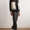 Triomphe Logo-Embroidered Colour-Block Jersey Track Jacket - OU Triomphe Logo-Embroidered Colour-Block Jersey Track Jacket - OU