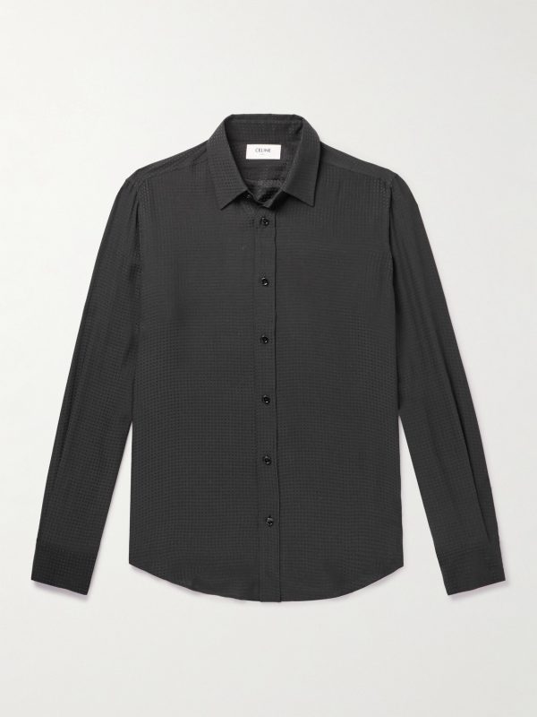 Slim-Fit Printed Silk Shirt Slim-Fit Printed Silk Shirt
