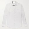 Slim-Fit Striped Silk Shirt Slim-Fit Striped Silk Shirt