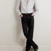 Slim-Fit Striped Silk Shirt - OU Slim-Fit Striped Silk Shirt - OU