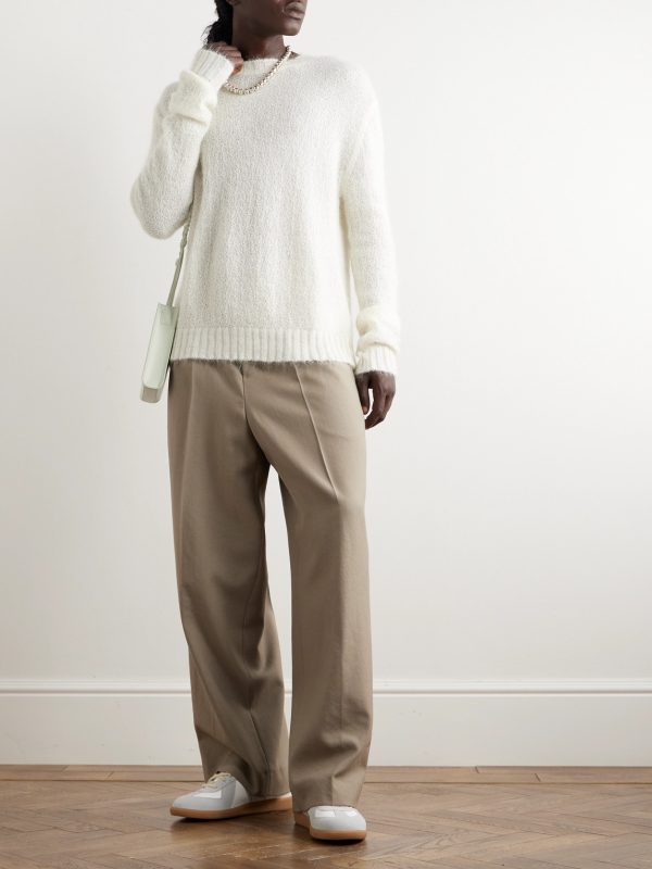+ Brushed Mohair-Blend Sweater - OU + Brushed Mohair-Blend Sweater - OU