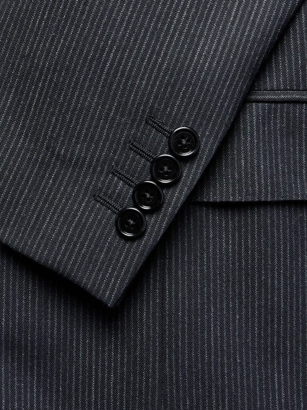 Slim-Fit Double-Breasted Pinstriped Wool Blazer - CU Slim-Fit Double-Breasted Pinstriped Wool Blazer - CU