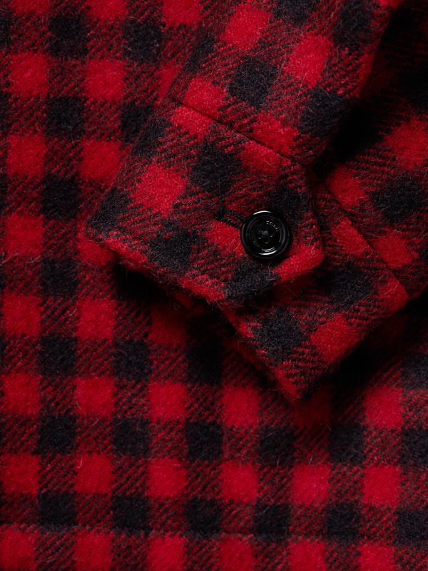 Padded Checked Wool and Mohair-Blend Hooded Overshirt - CU Padded Checked Wool and Mohair-Blend Hooded Overshirt - CU
