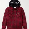Padded Checked Wool and Mohair-Blend Hooded Overshirt Padded Checked Wool and Mohair-Blend Hooded Overshirt