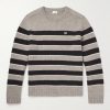Logo-Embroidered Striped Wool Sweater Logo-Embroidered Striped Wool Sweater