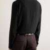 Silk-Satin Jacquard Shirt - BK