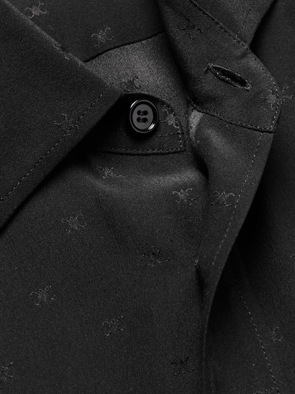 Silk-Satin Jacquard Shirt - CU