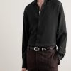 Silk-Satin Jacquard Shirt - FR