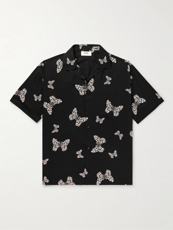 Convertible-Collar Printed Woven Shirt Convertible-Collar Printed Woven Shirt
