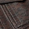 Logo-Debossed Leather Jacket - E1 Logo-Debossed Leather Jacket - E1