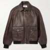 Logo-Debossed Leather Jacket Logo-Debossed Leather Jacket