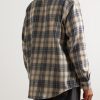 Plaid Cotton-Flannel Shirt - BK Plaid Cotton-Flannel Shirt - BK