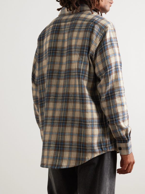 Plaid Cotton-Flannel Shirt - BK Plaid Cotton-Flannel Shirt - BK