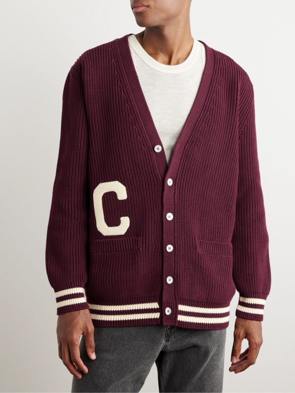 Logo-Appliquéd Cotton Cardigan - FR Logo-Appliquéd Cotton Cardigan - FR
