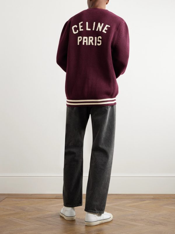 Logo-Appliquéd Cotton Cardigan - OU Logo-Appliquéd Cotton Cardigan - OU