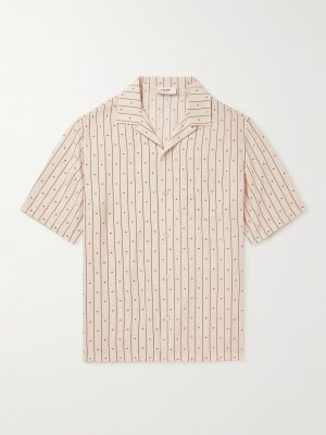 Convertible-Collar Printed Woven Shirt