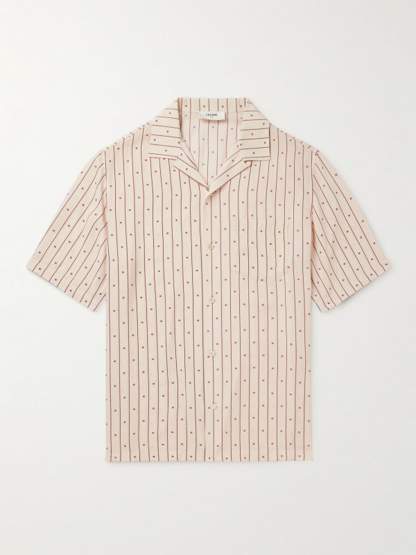Convertible-Collar Printed Woven Shirt Convertible-Collar Printed Woven Shirt