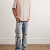 Convertible-Collar Printed Woven Shirt - OU Convertible-Collar Printed Woven Shirt - OU