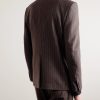Slim-Fit Pinstriped Wool Suit Jacket - BK Slim-Fit Pinstriped Wool Suit Jacket - BK