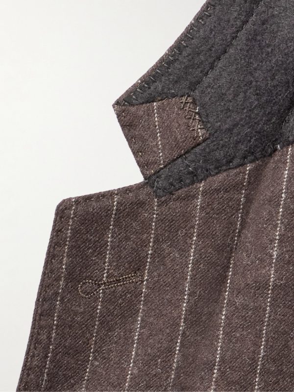 Slim-Fit Pinstriped Wool Suit Jacket - E1 Slim-Fit Pinstriped Wool Suit Jacket - E1