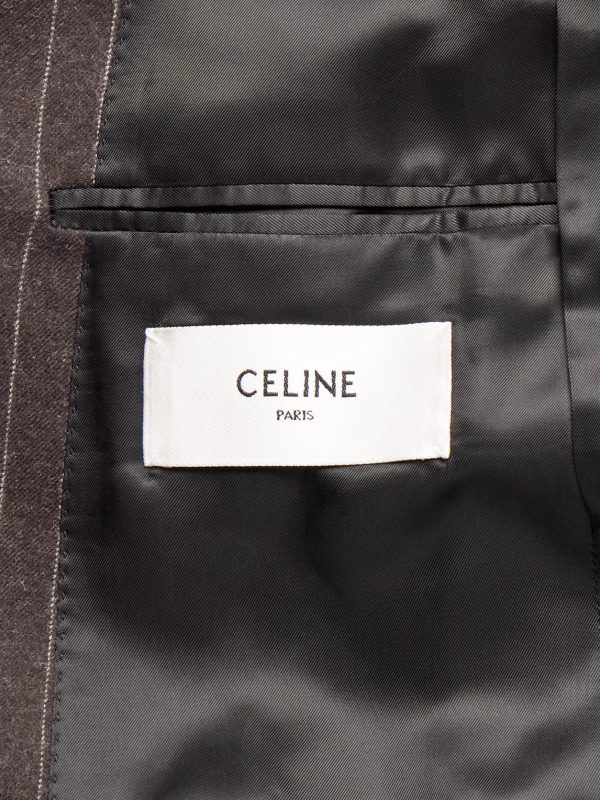 Slim-Fit Pinstriped Wool Suit Jacket - E2 Slim-Fit Pinstriped Wool Suit Jacket - E2