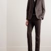 Slim-Fit Pinstriped Wool Suit Jacket - OU Slim-Fit Pinstriped Wool Suit Jacket - OU