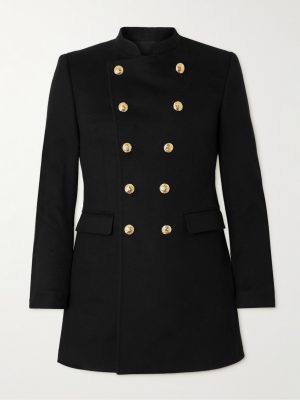 Double-Breasted Virgin Wool Coat