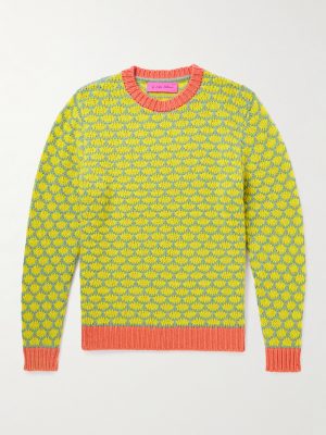 Brick Jacquard-Knit Cashmere Sweater