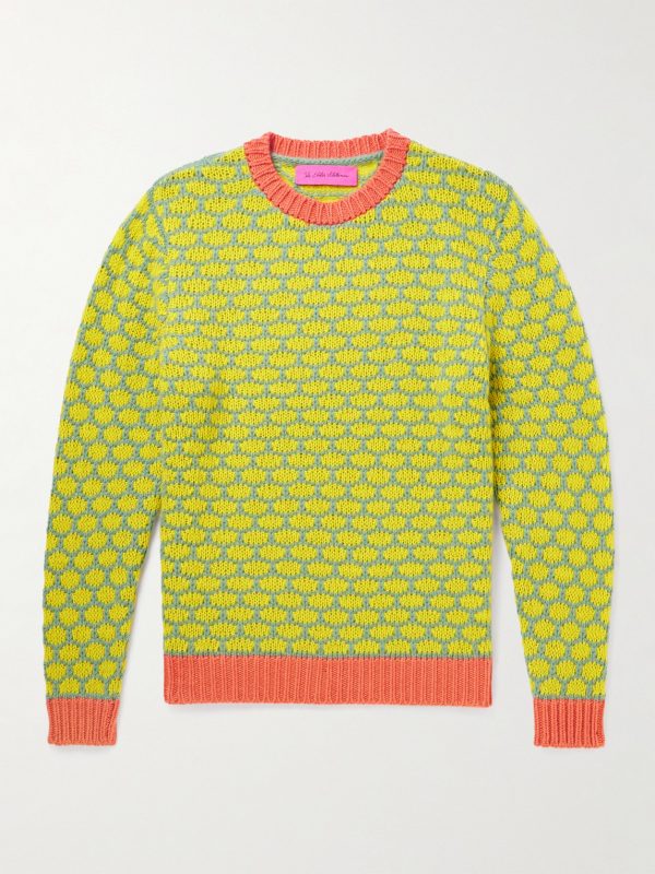 Brick Jacquard-Knit Cashmere Sweater Brick Jacquard-Knit Cashmere Sweater