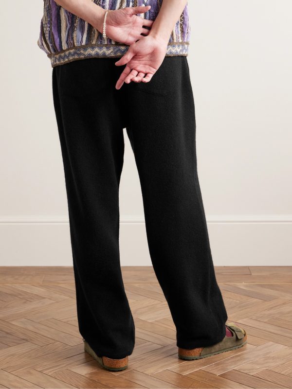 Straight-Leg Cashmere Trousers - BK Straight-Leg Cashmere Trousers - BK