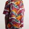 Camp-Collar Printed Linen and Cotton-Blend Shirt - BK Camp-Collar Printed Linen and Cotton-Blend Shirt - BK