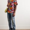 Camp-Collar Printed Linen and Cotton-Blend Shirt - OU Camp-Collar Printed Linen and Cotton-Blend Shirt - OU