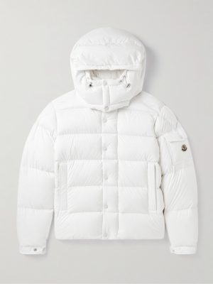 Vezere Logo-Appliquéd Quilted Nylon Hooded Down Jacket