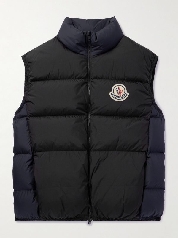 Almaz Logo-Appliquéd Two-Tone Quilted Shell Down Gilet